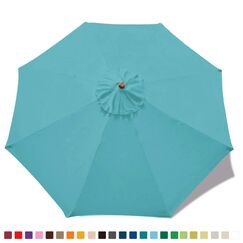 ABCCANOPY 2.7M Sonnenschirm Ersatzdach Patioschirm Marketschirm Ersatz Baldachin mit 8 Rippen,Türkis