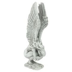 Design Toscano Der Engel der Erinnerung und Erlösung Religiöse Gartenstatue, 38 cm
