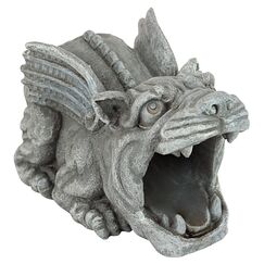 Design Toscano Roland der Gargoyle Dachrinnenwächter Regenrohrverlängerung Statue, Polyresin, Vollfarbe, 25,5 cm
