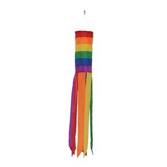 In the Breeze Regenbogensäule – 84,3 cm Windsack – Bunte Hängedekoration – rot, orange, gelb, grün, blau, lila, 4847