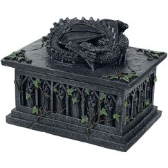 Nemesis Now Tarot-Box Drache, 17 cm, Schwarz, Kunstharz, Einheitsgröße