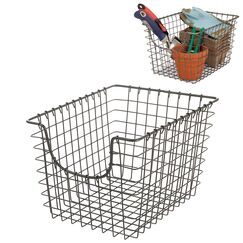 Spectrum Diversified Wire Basket for Organizing Stabiler Aufbewahrungskorb aus Draht für Küche, Regal, Schrank, Bad, Garage und mehr, Legierter Stahl, Industrial Grey, Small