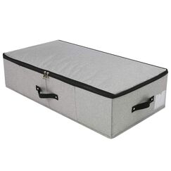 iwill CREATE PRO Aufbewahrungsbox für unter dem Bett (75x38x18 cm) – Organizer für Decken, Bettwäsche & Winterkleidung – Dunkelgraue Stauraum-Lösung mit Deckel – Platzsparend & Staubdicht