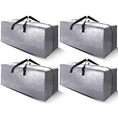 Cosy Family 4 robuste extra große Umzugstaschen mit Rucksackgurten – starke Griffe und Reißverschlüsse, platzsparende Aufbewahrungstaschen, zusammenklappbar, Alternative zu Umzugskartons (X-Large-Set)