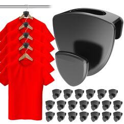 Latoxcaa Kleiderbügel Platzsparend 20 Stück - Schwerlast Organizer bis 20KG | Stabile platzsparende Kleiderbügel zur Kleider-Aufbewahrung | Schwarz