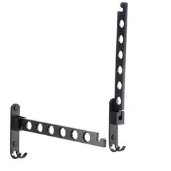 JOOM Kleiderhaken klappbar, Wand Kleiderständer Kleiderlüfter Wandhaken Klapphaken für Balkon Badezimmer Waschküche（schwarz, 2 Stück）
