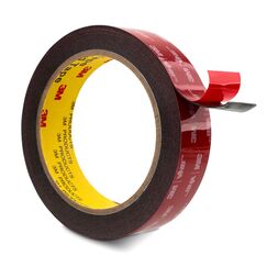 Bulina Doppelseitiges Klebeband Montageband 25mm x 4.7m Schwarz 1 Rollen 0.6mm dick 5925 Schaumstoffband für Auto Dekoration Heim Büro