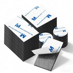 Molkor Doppelseitiges Klebeband,Klebepads Doppelseitiges Extra Stark,70 Stück Doppelseitiges Schaumstoff Pads,Schwarzes Selbstklebendes Klebeband Inklusive Quadratisch Rund und Rechteckig (01)