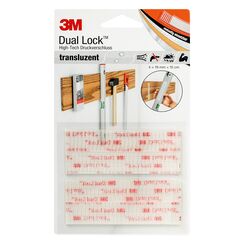3M Dual Lock SJ3560, wiederlösbares Befestigungssystem - transluzentes Erscheinungsbild (Glas, Acrylglas (PMMA), Polycarbonat) - 19mm x 10cm, Transluzent, Dicke: 5.7mm (1-er Pack)