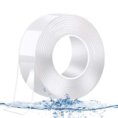 Drenky Doppelseitiges Klebeband Extra Stark,Klebeband Doppelseitig Wasserdichtes Transparent Tape Wiederverwendbar 5m×3cm für Teppiche, Bilderrahmen und Kissen