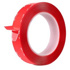 Rusoz Doppelseitiges Klebeband Extra Stark Transparent - Wasserfest 1cm x 5m, Wiederverwendbar, Multifunktional, Ablösbar