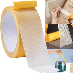 APICORT Doppelseitiges Klebeband Extra Stark Teppichklebeband - 3cm x 20m Double Sided Tape, Spurlos - Ideal für Teppich, Foto, Wand, Küche, Zuhause, Schule - Einfach zu Schneiden und zu Entfernen