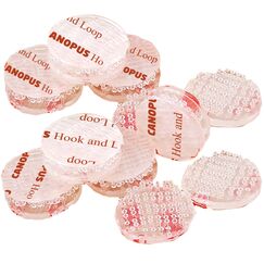 CANOPUS Dual Lock SJ3560 Wasserfest 16 Stück (19 mm - Dia), 5X stärker als Flauschband und Hakenband, Klebepads Druckverschluss-System, Transparent