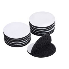 BRAVESHINE 12 Paar Klettband Selbstklebend Rund, Klettpunkte 38mm, Rund Selbstklebend Klettverschluss Schwarz