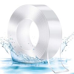 Doppelseitiges Klebeband Extra Stark Transparent, Beidseitiges Klebeband Durchsichtig Wasserfest, Double Sided Adhesive Nano Tape, Doppelklebeband Roller für Spiegel Teppich Fliesen Wand Montage (3m)