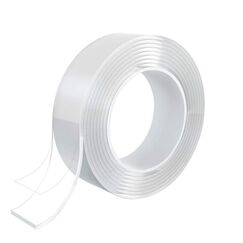 smart by Leviatan Doppelseitiges Klebeband Extra Stark 3m - Nano Tape - Transparent Entfernbares Wiederverwendbares Klebestreifen - Mehrfach Verwendbare Klebestreifen Double Sided, Breite 3cm