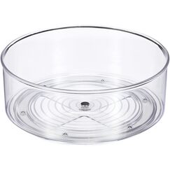 iDesign Cabinet/Kitchen Binz Drehteller, kleiner Schrank Organizer aus Kunststoff, durchsichtig, Sonstige, 22,9 cm x 8,6 cm
