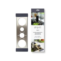 Sanni Shoo drip.it Flaschenhalter für 2 Flaschen der Marke SodaStream - teleskopischer Abtropfhalter aus Edelstahl, geeignet für die Spülmaschine, passt über Fast Jede Spüle (32–56 cm)