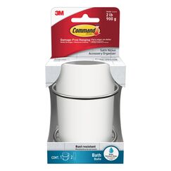 Command Zubehör, Satin-Nickel, 1, 2 wasserfeste Streifen, organisieren Sie Schäden frei Organizer, Metall, 0