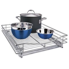 Lynk Professional, Schrank Organizer, Ziehen unter Schrank Schiebetür Regal – 27,9 cm breit x 45,7 cm Tief – Chrom, Chrom, Chrome, 17w x 21d x 4h -Inch