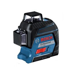 Bosch Professional Linienlaser GLL 3-80 (roter Laser, max. Arbeitsbereich: 30 m, 4x AA Batterie, im Handwerkerkoffer), 0601063S00, Blau