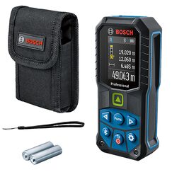 Bosch Professional Laser-Entfernungsmesser GLM 50-27 CG (gr&uuml;ner Laser, Reichweite: bis 50 m, robust, IP65, Bluetooth-Daten&uuml;bertragung, 2 AA-Batterien, Schlaufe, Tasche)