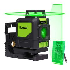Huepar 901CG 1 x 360 Kreuzlinienlaser Gr&uuml;n, 360 Grad Linienlaser Selbstnivellierenden Laser Level mit Pulsfunktion, Umschaltbar 360&deg; Horizontaler Linie, 25m Arbeitsbereich, inkl. Magnetische Halterung
