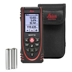 Leica DISTO X3 &ndash; robuster Laser Entfernungsmesser (Schutzklasse IP65) mit Bluetooth (App-Nutzung) f&uuml;r Distanzmessungen unter h&auml;rtesten Bedingungen (Innenbereich mit 150 m Reichweite)