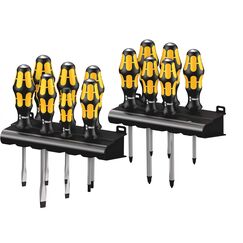 Wera Big Pack 900 Schraubendreher Set Kraftform - Schraubmei&szlig;el und Rack, 13-teilig, 05133285001