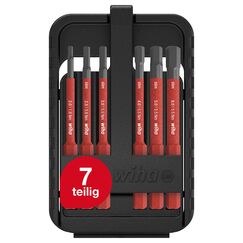 Wiha Bitset slimBit electric f&uuml;r Elektriker I Sechskant 7 teilig mit Bit-Box I VDE gepr&uuml;fter Bit Satz f&uuml;r Profis (43156)