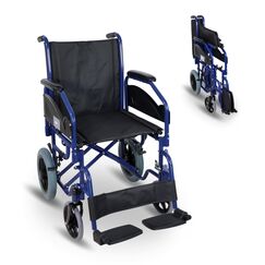 Mobiclinic&reg;, Faltbarer rollstuhl, Maestranza, Feststellbremsen, 45 cm sitzh&ouml;he, Abnehmbare fu&szlig;st&uuml;tzen, Abklappbare und gepolsterte armlehnen, Kleine r&auml;der, Robust, Farbe schwarz