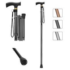 supregear Gehstock Damen Herren, Faltbar Gehstock f&uuml;r Senioren, Einstellbar Aluminium Spazierstock, H&ouml;henverstellbar Leicht Gehst&ouml;cke