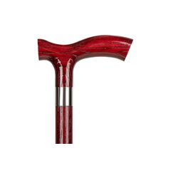 Dr. Watson Classic Fritz Gehstock &ndash; Handgefertigter Spazierstock aus Eschenholz mit polierter Edelstahlmanschette (Mahagoni)
