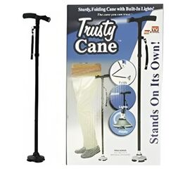 Ducomi Gehst&ouml;cke Spazierstock Trusty Cane mit LED-Licht, H&ouml;henverstellbar und Klappbar