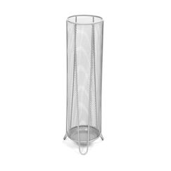 Mind Reader Network Collection, Umbrella Stand, Entryway Organizer, Reinforced Solid Rim and Base, Metal Mesh, 5.5" L x 5.5" W x 20.5" H, White