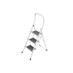 Hailo Safety, Stahl-Klapptritt, 3 Stufen, hoher Sicherheitshalteb&uuml;gel, Klappsicherung, belastbar bis 150 kg, 4313-001