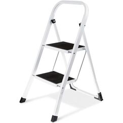 Lefeld 2-Stufige Trittleiter klappbar Klappstufen Klapptritt Stehleiter Leiter faltbar Tritthocker Trittbrett 300 x 200 mm, Belastbar bis 150 KG, ideal f&uuml;r Gewerbe und Haushalt, 613308