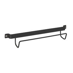 WENKO Leiter-Halter, Moderne Wand-Halterung f&uuml;r Haushalts-Leitern, passend zu den Design-Klapptrittleitern, hochwertiges Metall in schwarz, 33,5 x 6,5 x 7 cm