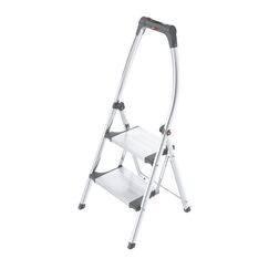 Hailo LivingStep Plus, Klapptritt, 2 Stufen, hoher Sicherheitshalteb&uuml;gel, F&uuml;&szlig;e mit Soft-Grip-Sohlen, belastbar bis 150 kg, 4302-201
