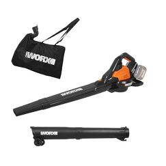 WORX WG583E.9 Akku-Laubbl&auml;ser/Laubsauger 40V(2x20V), 2 in 1 zum Laub Zusammenkehren & Aufsaugen, max. 575 m&sup3;/h Blasleistung, 335km/h Luftstromgeschwindigkeit, 35L Fangsack (ohne Akku und Ladeger&auml;t)