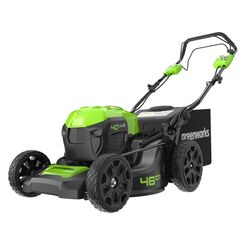 Greenworks GD40LM46SP Selbstfahrender Akku Rasenm&auml;her mit b&uuml;rstenlosem Motor f&uuml;r gr&ouml;&szlig;ere Fl&auml;chen bis zu 600 m&sup2;, 46 cm Schnittbreite, 55-Liter-Sack OHNE 40 V Akku und Ladeger&auml;t, 3 Jahre Garantie