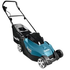 Makita Akku-Rasenm&auml;her (2 x 18 V, ohne Akku + Ladeger&auml;t, ohne Akku, ohne Ladeger&auml;t) DLM431Z, Blau, Silber