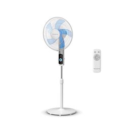 Rowenta Turbo Silence Standventilator, nur 35 dB(A) im Silent Night-Modus, energiesparend, 12 Geschwindigkeiten, digitaler LED-Bildschirm, Timer, Fernbedienung, Wei&szlig;, VU5650F0