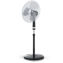 Brandson - Standventilator 40cm - Preistr&auml;ger 2025 - Ventilator Standfu&szlig; h&ouml;henverstellbar - hoher Luftdurchsatz, 3 Geschwindigkeitsstufen - Oszillationsfunktion 80&deg; - silber schwarz