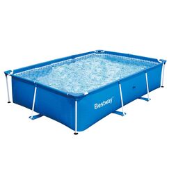 Bestway 56043 Frame Pool Stahlrahmenbecken 300 x 201 x 66 cm "Splash Jr.", Blau