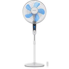 Brandson - Standventilator Silent mit Fernbedienung und Display - mobiler L&uuml;fter - Oszillation 80&deg; - 60 Watt - Ventilator leise - H&ouml;he verstellbar 115-134 cm - Kopf um 35&deg; neigbar