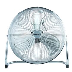 Senelux Bodenventilator - Chrome Gym Fan - 50,8 cm elektrischer tragbarer L&uuml;fter f&uuml;r den Heim-/Fitnessraum-/B&uuml;rogebrauch &ndash; 3 Geschwindigkeitsstufen mit Neigungsfunktion