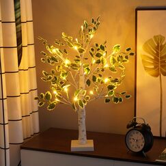 ACAREY Weihnachtsdeko Lichterbaum Mit Timer, LED K&uuml;nstlicher Weihnachtsbaum Mit Beleuchtung, Gr&uuml;n Weihnachtsbaum Klein K&uuml;nstlich F&uuml;r Weihnachtsdeko Innen, USB & Batteriebetrieben
