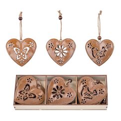 Valery Madelyn 6X Dekoaufh&auml;nger, 7.5cm Metallherzen zum Aufh&auml;ngen, Herbst Dekoanh&auml;nger, Herz Anh&auml;nger f&uuml;r Geschenk Hochzeit Deko, Sommer deko zum h&auml;ngen