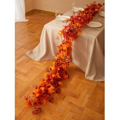 Herbstdekoration &ndash; Herbstgirlande &ndash; 2,7 m Herbst-Ahornblatt-Girlande f&uuml;r Herbstdekoration, h&auml;ngende Rankengirlande f&uuml;r Halloween, Erntedankfest, Dekoration, Zuhause, Hochzeit, Kamin, Party,